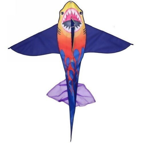 Воздушный змей «Разноцветная акула» 132х150 см, микс