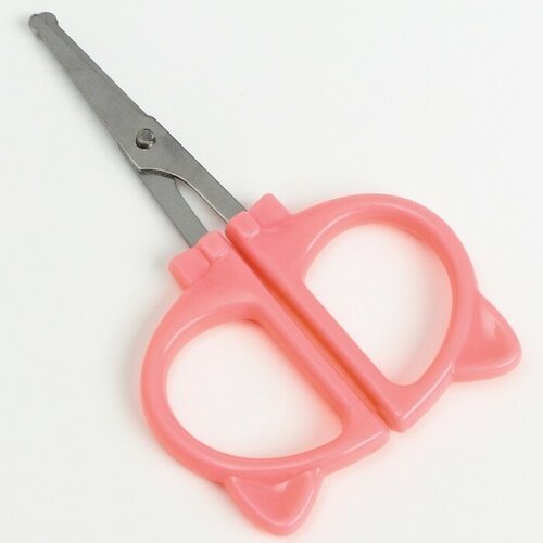 Маникюрные ножницы детские, цвет розовый, 2 штуки