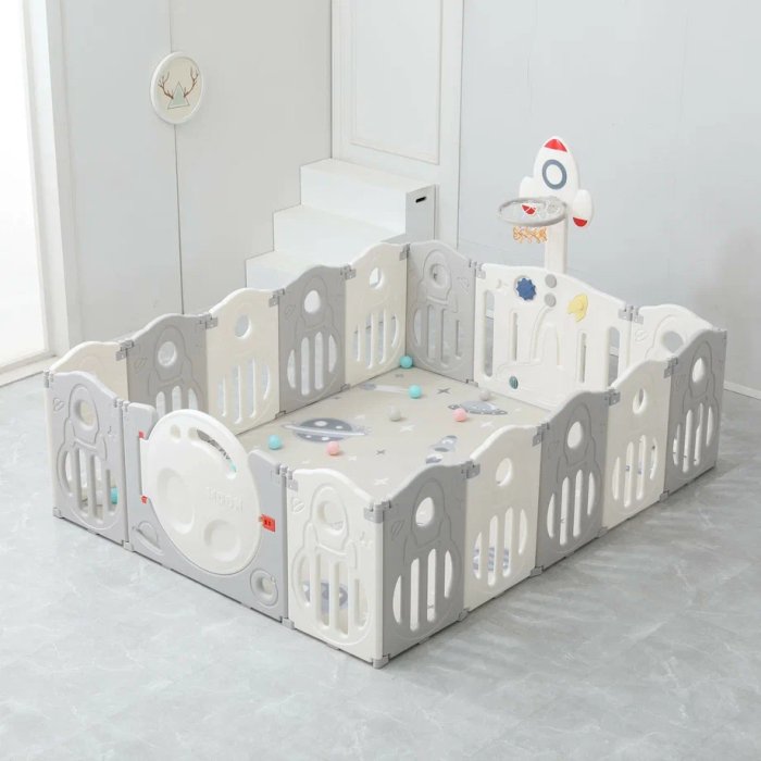 Манежи UNIX Kids Манеж UNIX Kids SUPREME Space 200x200 Grey