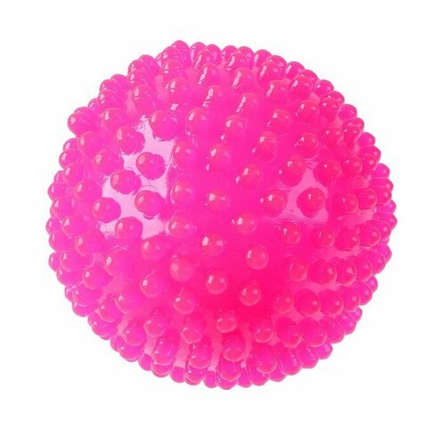 Мяч световой «Колючка» с пищалкой, цвета микс, 12 штук