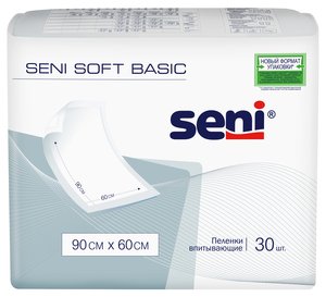 Seni Soft Basic Пеленки 60 х 90 30 шт