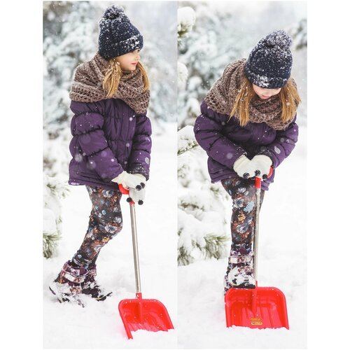 Набор 10 шт. детских снеговых лопат- 69 см Полесье №28 с алюминиевой ручкой