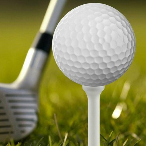 Набор подставок для гольф мяча, 10 штук, пластик, 1 x 7 см, белый цвет