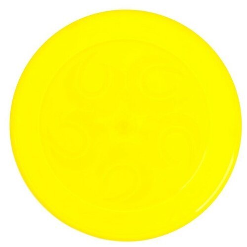 Летающая тарелка, 23 x 23 x 2,7 см, цвет жeлтый + мел в подарок 1 шт