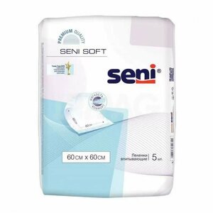 Seni Soft Пеленки одноразовые 60 см х 60 см 5 шт