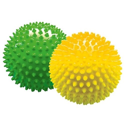 Мяч Малышок Ежик 6012221012, 8.5 см, желтый