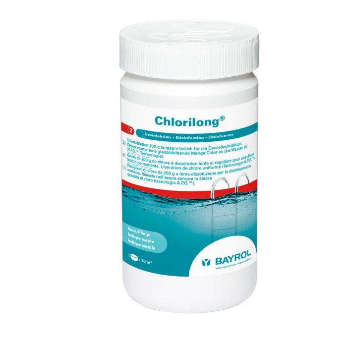Бытовая химия Bayrol Медленнорастворимый хлор для непрерывной дезинфекции воды ChloriLong 200 1 кг