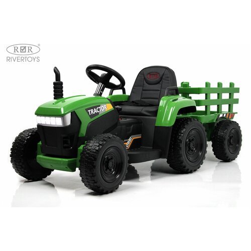 Детский электромобиль-трактор RiverToys H888HH Зелёный