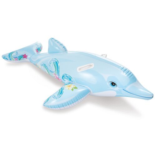Надувная игрушка-наездник Intex Дельфин 58535, голубой