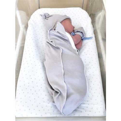 Комплект для новорожденного Mjölk White Sand {пеленальный кокон, шапочка, антицарапки} 3-6 кг