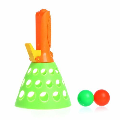 Игра «Кидай лови», 1 конус, 2 шарика, для детей и малышей, цвет микс