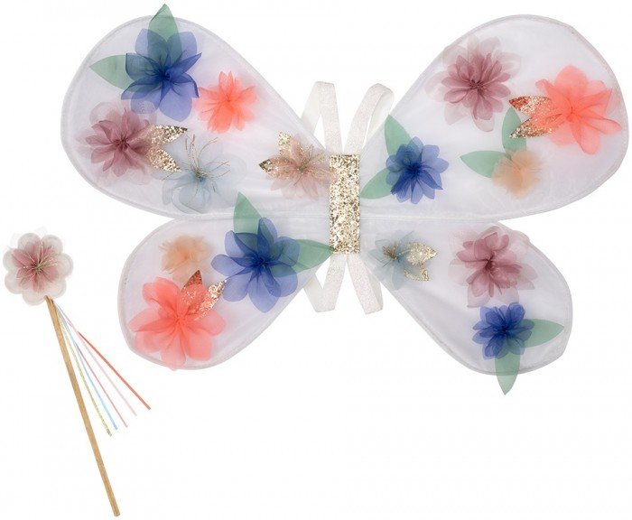 Товары для праздника MeriMeri Крылья бабочки с волшебной палочкой