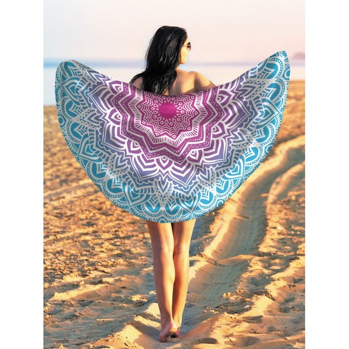 Туризм JoyArty Парео и Пляжный коврик Классический цветочный узор 150 см