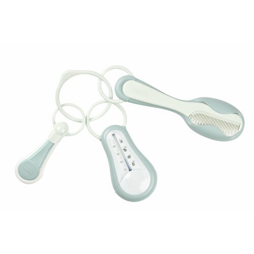 Набор BEABА, термометр для воды детский, расческа для волос с щеткой, щипчики для ногтей